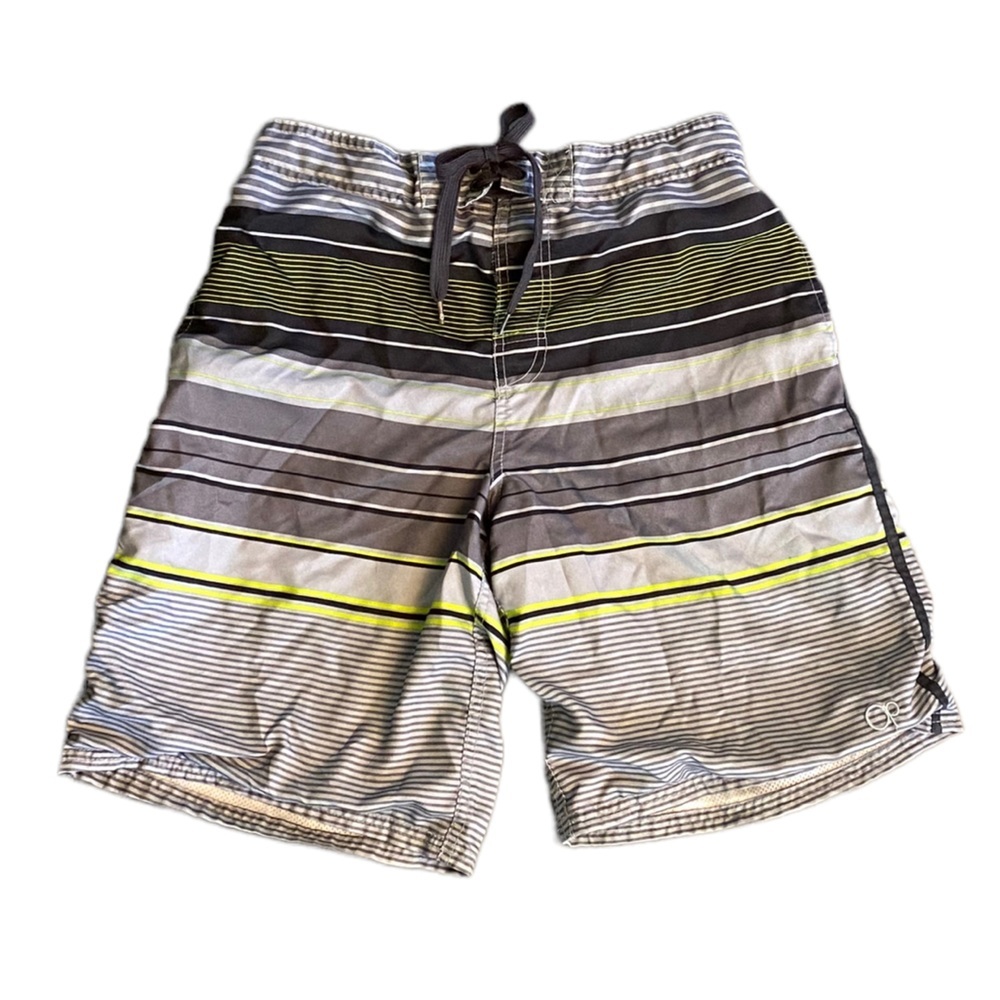 {OP} Stripped Swim Trunks with pockets